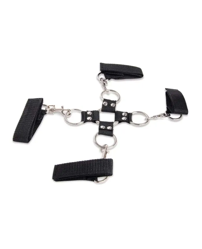 7 Pc Hogtie and Ball Gag Kit Black Lux Fetish Anal 7 Pc Hogtie and Ball Gag Kit Black Lux Fetish Anal