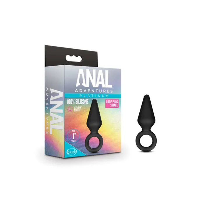 Anal Adventures Platinum Silicone Loop Plug Small Black Blush Novelties Anal Anal Adventures Platinum Silicone Loop Plug Small Black Blush Novelties Anal