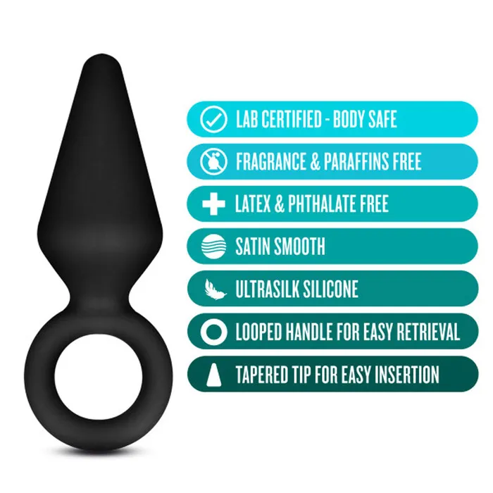 Anal Adventures Platinum Silicone Loop Plug Small Black Blush Novelties Anal Anal Adventures Platinum Silicone Loop Plug Small Black Blush Novelties Anal