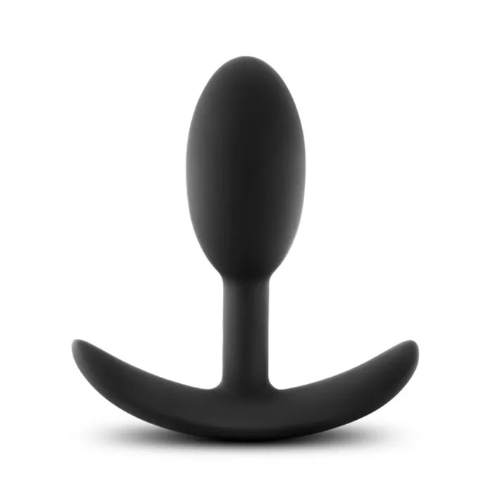 Anal Anal Adventures Platinum Silicone Vibra Slim Plug Small Black Blush