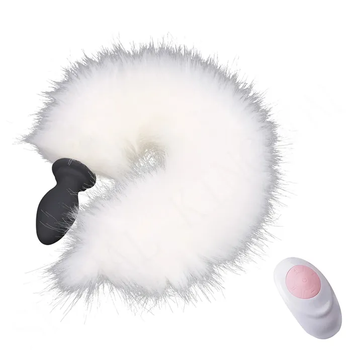 Anal Domlust Remote Control Fox Tail Vibrating Butt Plug Fantasy Animal Role Play Furry BDSM Sex Games