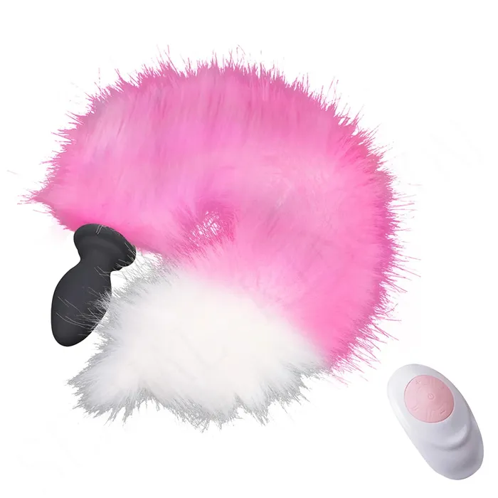 Anal Domlust Remote Control Fox Tail Vibrating Butt Plug Fantasy Animal Role Play Furry BDSM Sex Games
