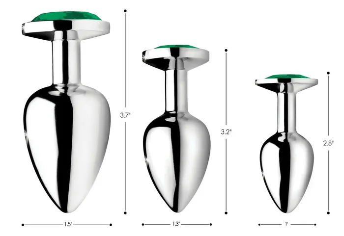 Anal Emerald Gem Anal Plug Set XR Brands Booty Sparks Anal Emerald Gem Anal Plug Set XR Brands Booty Sparks