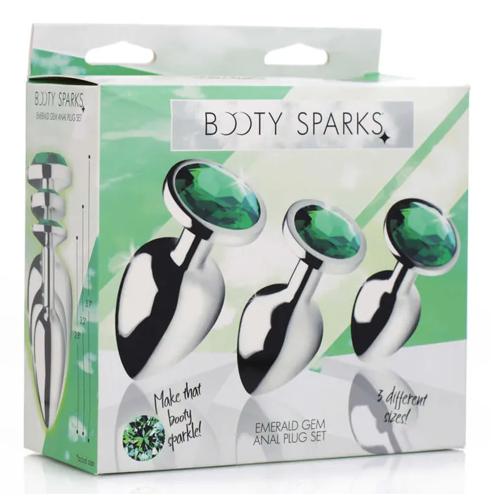 Anal Emerald Gem Anal Plug Set XR Brands Booty Sparks Anal Emerald Gem Anal Plug Set XR Brands Booty Sparks