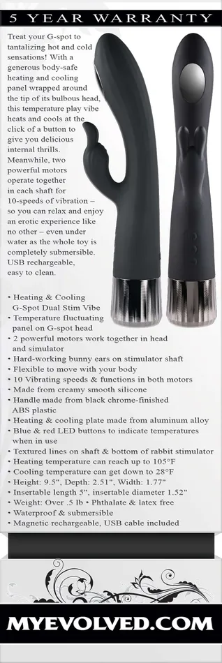 Anal Evolved Novelties Heat Up and Chill Black Anal Evolved Novelties Heat Up and Chill Black