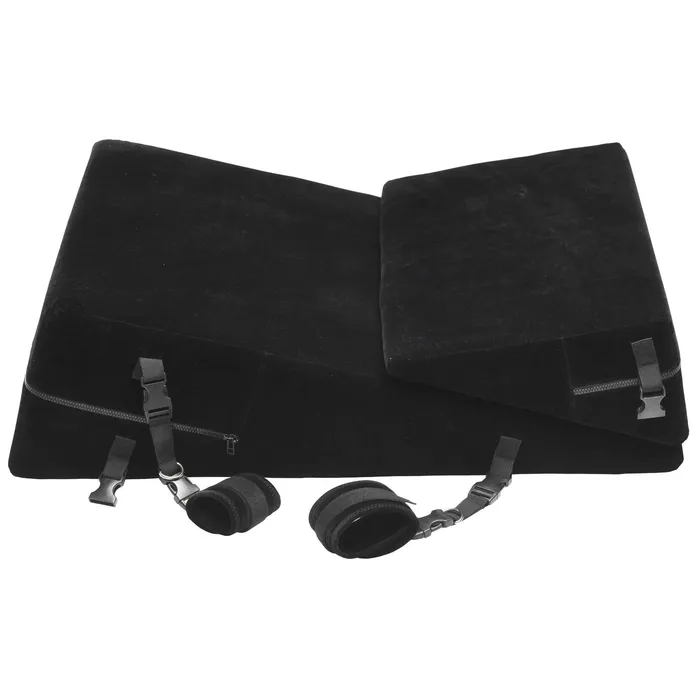 Anal XR Brands Bondage Cushion Set Bondage Foam Wedge Pillow Set Black