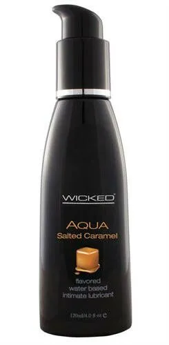 Aqua Salted Caramel WaterBased Lubricant 4 Oz Wicked Sensual Care Lubricants Aqua Salted Caramel WaterBased Lubricant 4 Oz Wicked Sensual Care Lubricants