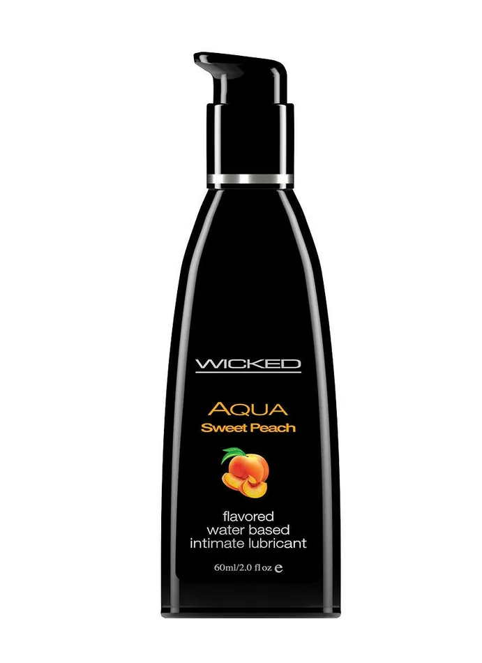 Aqua Sweet Peach Flavored Water Based Lubricant 2 Oz 60 ml Wicked Sensual Care Lubricants Aqua Sweet Peach Flavored Water Based Lubricant 2 Oz 60 ml Wicked Sensual Care Lubricants