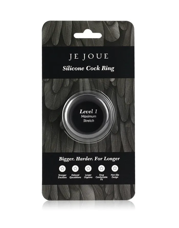 Black Silicone CRing Maximum Stretch Je Joue Anal