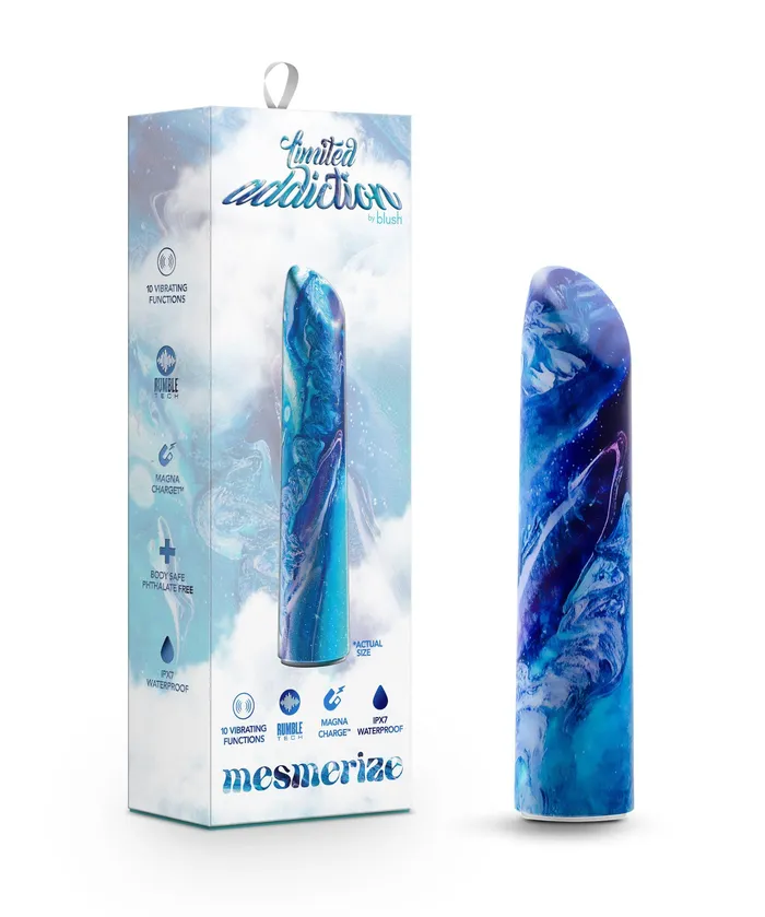 Blush Novelties Vibrators Limited Addiction Mesmerize Power Vibe Azure
