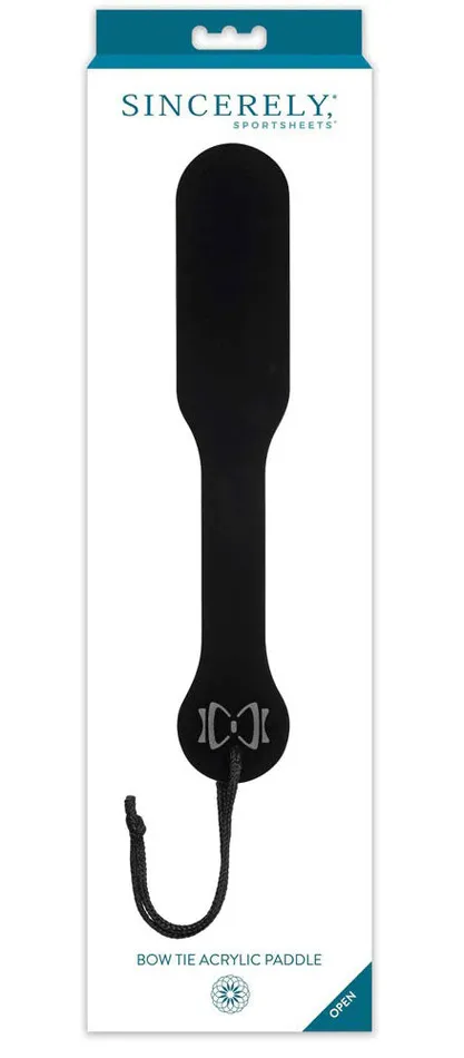 Bow Tie Acrylic Paddle Black Sportsheets Anal