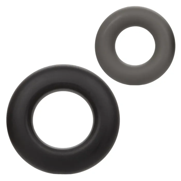 CalExotics Alpha Liquid Silicone Prolong Set of 2 Blackgray Anal