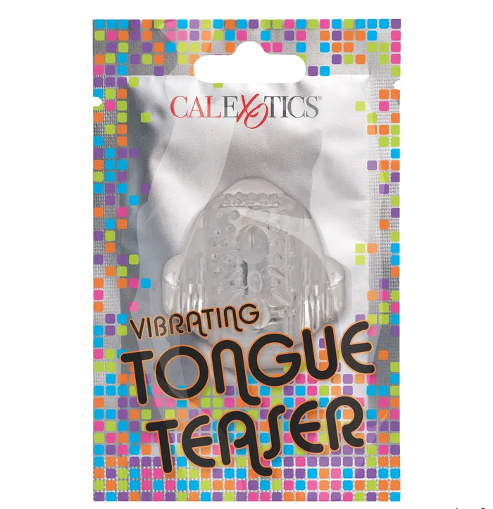 CalExotics Foil Pack Vibrating Tongue Teaser Clear Female Sex Toys CalExotics Foil Pack Vibrating Tongue Teaser Clear Female Sex Toys