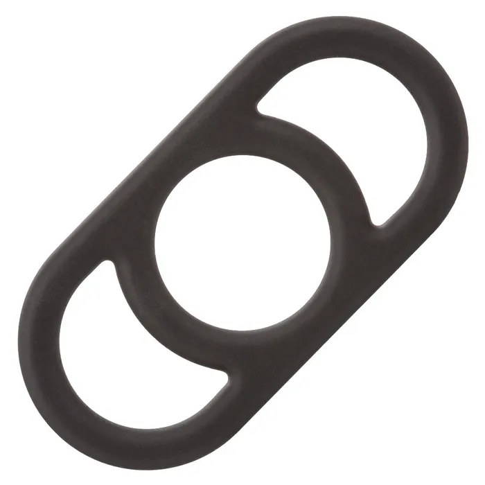CalExotics Male Sex Toys Alpha Liquid Silicone Commander Ring Black