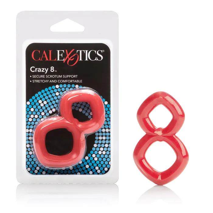 CalExotics Male Sex Toys Crazy 8 Ring Red