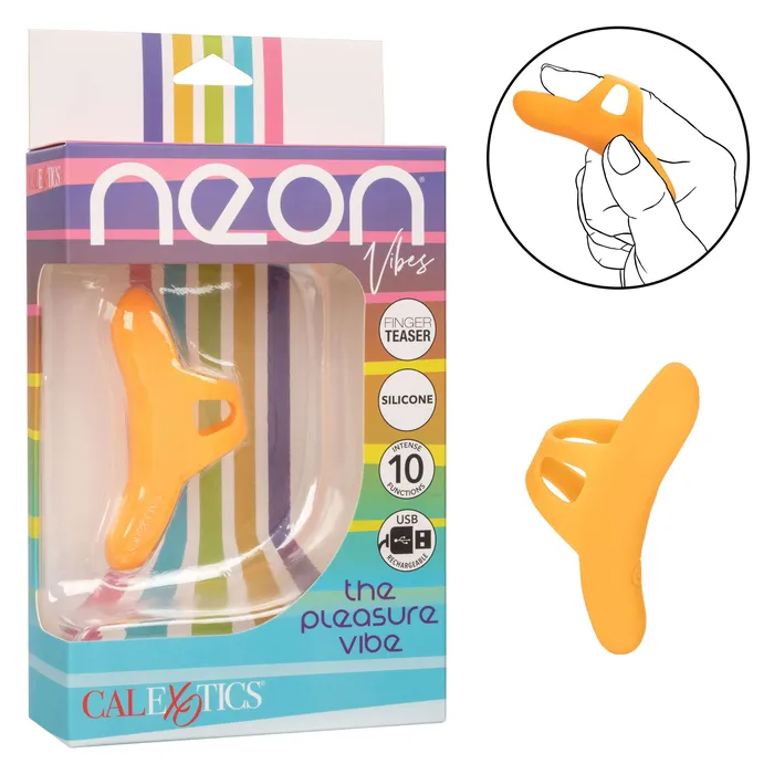 CalExotics Neon Vibes the Pleasure Vibe Orange Orange Vibrators