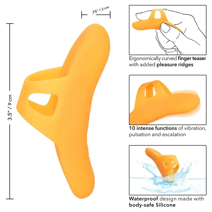 CalExotics Neon Vibes the Pleasure Vibe Orange Orange Vibrators