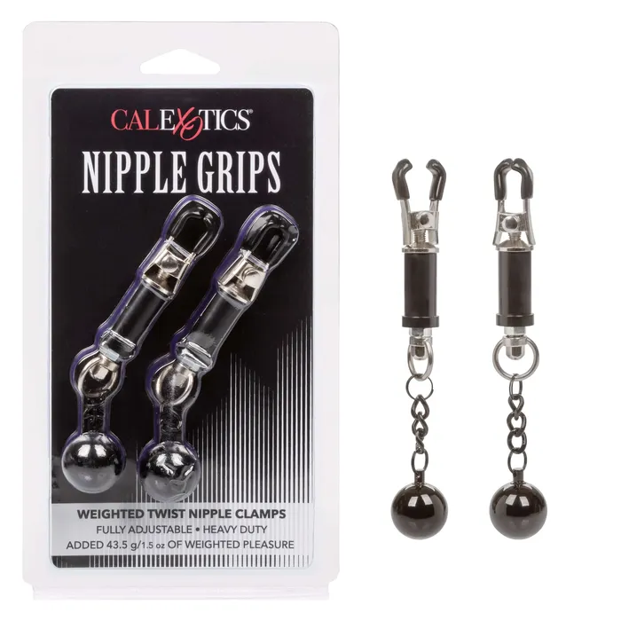 CalExotics Nipple Grips Weighted Twist Nipple Clamps Female Sex Toys CalExotics Nipple Grips Weighted Twist Nipple Clamps Female Sex Toys