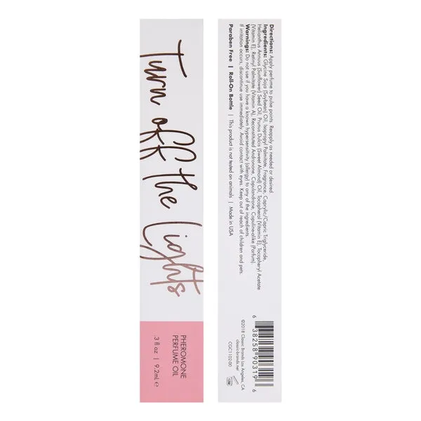 CG Female Sex Toys TURN OFF THE LIGHTS Perfume Oil with Pheromones Floral Oriental 03oz 92mL