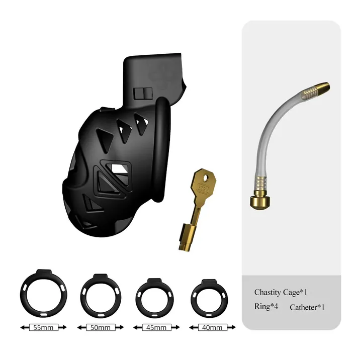 Chastity Cock Cage 4 Penis Rings Dick Bondage Fetish Resin Male BDSM Toys Domlust Male Sex Toys