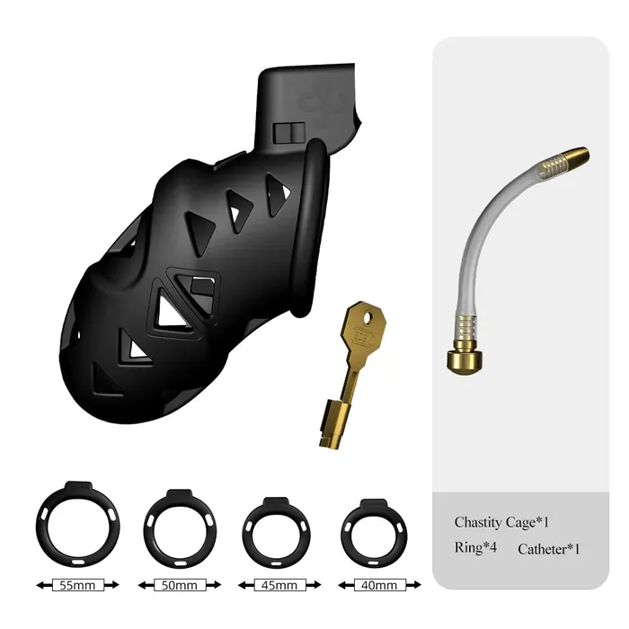 Chastity Cock Cage 4 Penis Rings Dick Bondage Fetish Resin Male BDSM Toys Domlust Male Sex Toys