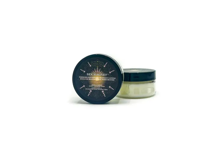 Couples Kama Sutra Sex Magnet Pheromon Massage Candle Vanilla Amber 17 Oz