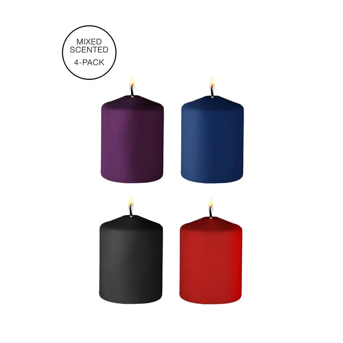Couples Shots Toys Ouch 4 Pack Of Mixed Scented Tease Candles