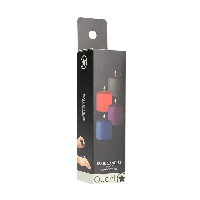 Couples Shots Toys Ouch 4 Pack Of Mixed Scented Tease Candles Couples Shots Toys Ouch 4 Pack Of Mixed Scented Tease Candles