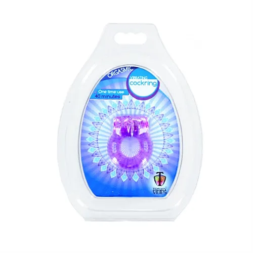 Couples XR Brands Trinity Vibes Orgasmic Vibrating Cock Ring Purple