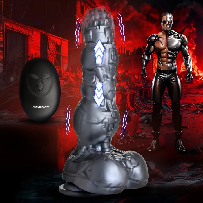 Creature Cocks Fantasy Dildos Sex Robot Dildo Cyborg Cock Thrusting and Vibrating Dildo Silicone Female Sex Toys Creature Cocks Fantasy Dildos Sex Robot Dildo Cyborg Cock Thrusting and Vibrating Dildo Silicone Female Sex Toys
