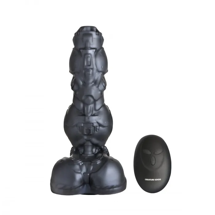 Creature Cocks Fantasy Dildos Sex Robot Dildo Cyborg Cock Thrusting and Vibrating Dildo Silicone Female Sex Toys
