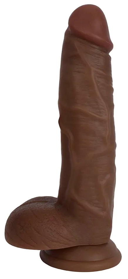 Curve Toys Jock 9 Inch Dong With Balls Chocolate Dildos