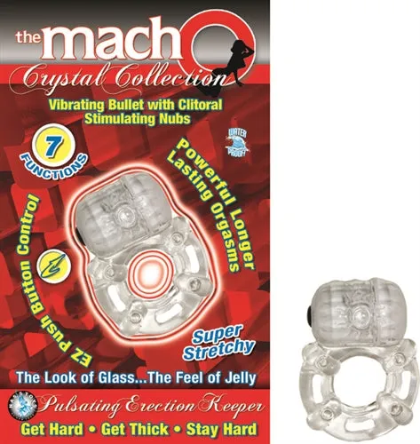 Dildos Nasstoys The Macho Crystal Collection Pulsating Erection Keeper Clear