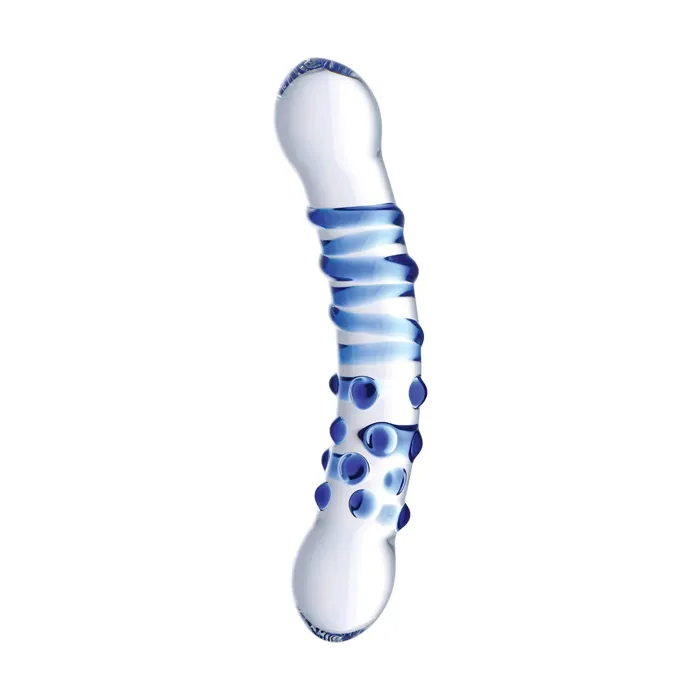 Dildos XR Brands Blu Dual Ended Glass Dildo