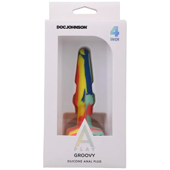 Doc Johnson APlay Groovy Silicone Anal Plug 4 Inch Sunrise Anal Doc Johnson APlay Groovy Silicone Anal Plug 4 Inch Sunrise Anal