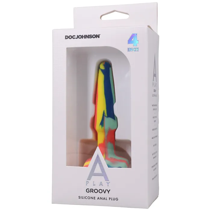 Doc Johnson APlay Groovy Silicone Anal Plug 4 Inch Sunrise Anal Doc Johnson APlay Groovy Silicone Anal Plug 4 Inch Sunrise Anal
