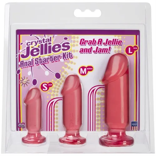 Doc Johnson Crystal Jellies Anal Starter Kit Pink Anal