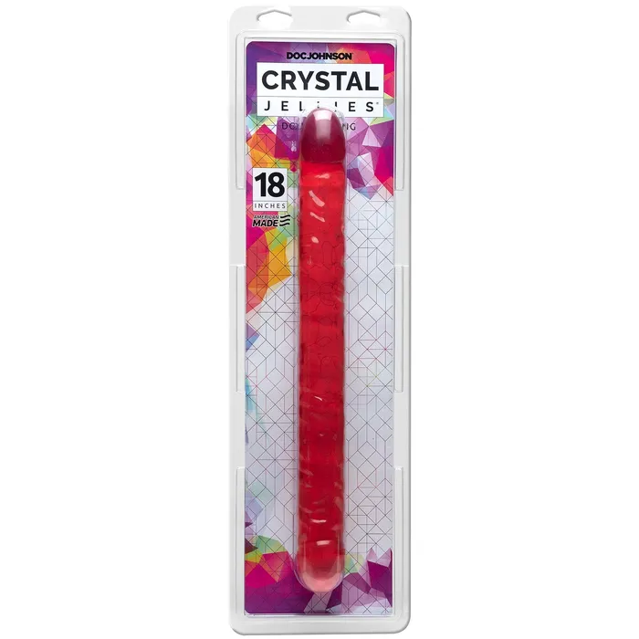 Doc Johnson Dildos Crystal Jellies 18 Inch Double Dong Pink Doc Johnson Dildos Crystal Jellies 18 Inch Double Dong Pink