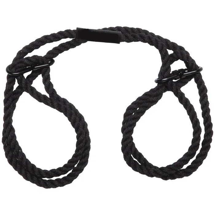 Doc Johnson Restraints Merci Restrain 6mm Hemp Wrist or Ankle Cuffs Black Doc Johnson Restraints Merci Restrain 6mm Hemp Wrist or Ankle Cuffs Black