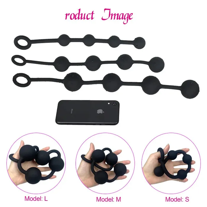 Domlust Anal Anal Beads Butt Plug Silicone Balls Vagina Anal Sex Toy for Women Men BDSM Games