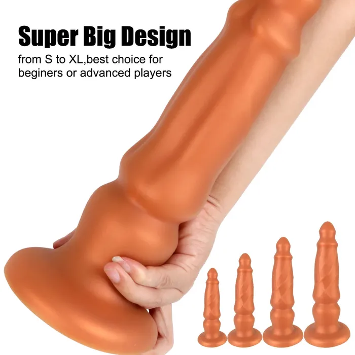 Domlust Anal Huge Anal Dildo Silicone Anal Expander Butt Plug Prostate Massager