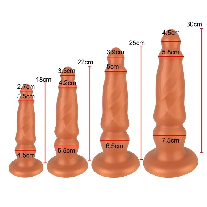 Domlust Anal Huge Anal Dildo Silicone Anal Expander Butt Plug Prostate Massager
