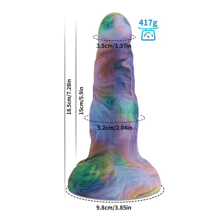Domlust Anal Luminous Colorful Anal Dildo Dilator Sex Toy for Women Silicone Butt Plug Big Suction Cup Prostate Massager