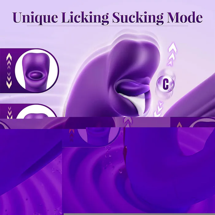 Domlust Female Sex Toys Vibrating Realistic Anal Dildo Rabbit Clit Clamping G Spot Tickle Flapping Sex Toys for Women