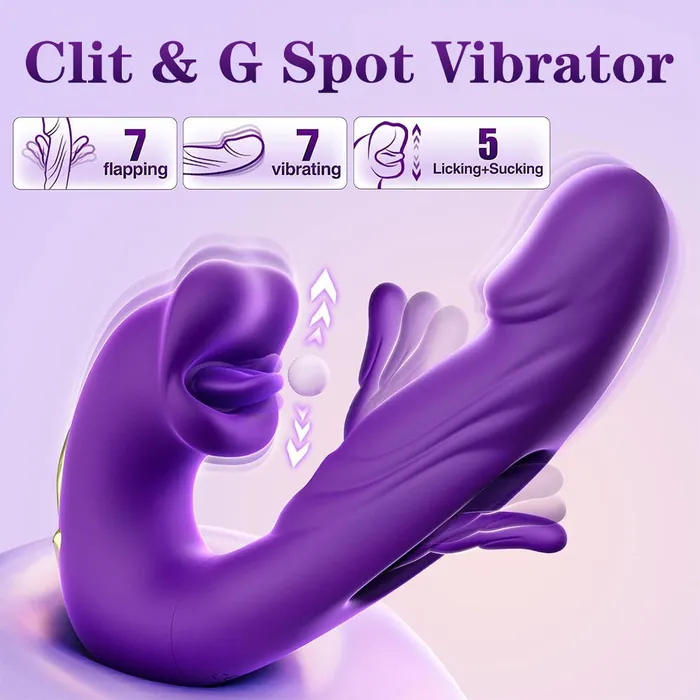 Domlust Female Sex Toys Vibrating Realistic Anal Dildo Rabbit Clit Clamping G Spot Tickle Flapping Sex Toys for Women