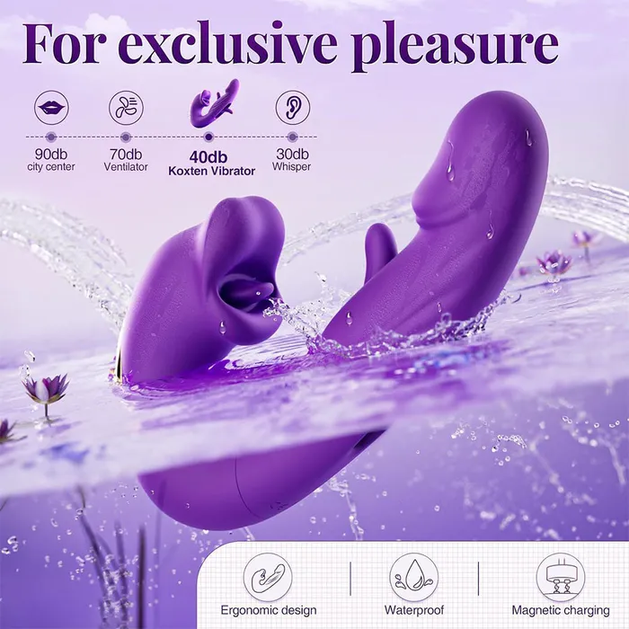 Domlust Female Sex Toys Vibrating Realistic Anal Dildo Rabbit Clit Clamping G Spot Tickle Flapping Sex Toys for Women