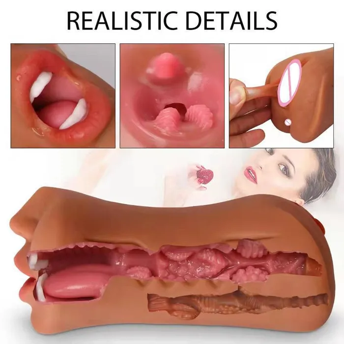 Domlust Oral Sex Pocket Pussy Masturbation Cup Realistic Mouth Penis Masturbator Male Sex Toy Male Sex Toys