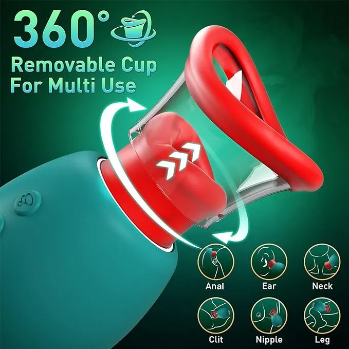 Domlust Removable Mouth Clit Stimluator Cherry Oral Sucking Tongue Licking Women Sex Toy Male Sex Toys