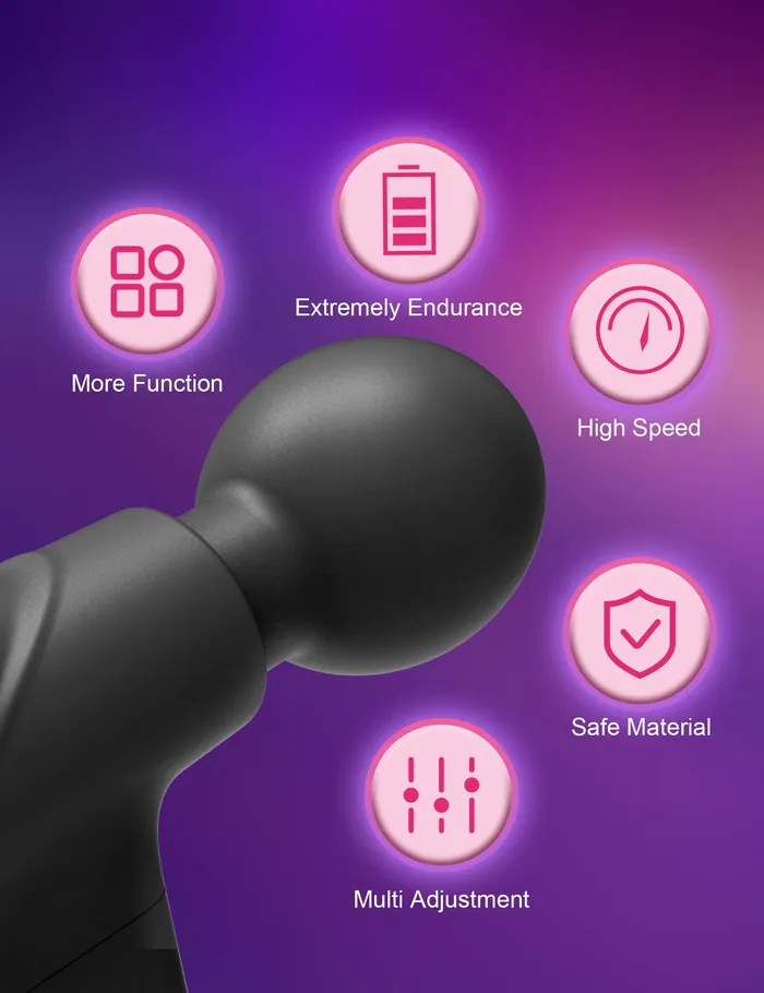 Domlust Vibrators Massage Gun Magic Wand Vibrator Pocket Powerful Nipple Clit Stimulator Sex Toy for Women
