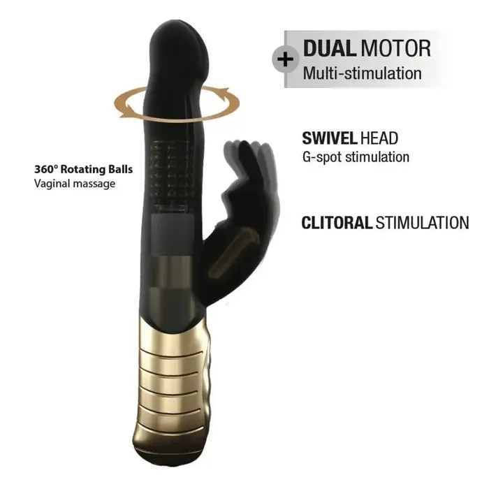 Dorcel Vibrators BABY RABBIT BLACK GOLD 20 RECHARGEABLE